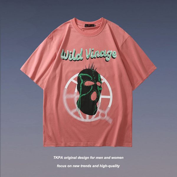 tkpa spring and summer dark high street american west coast gangster headgear print hip hop loose vibe short sleeve t-shirt for men, White
tkpa spring and summer dark high street american west coast gangster headgear print hip hop loose vibe short sleeve t-shirt for men, White