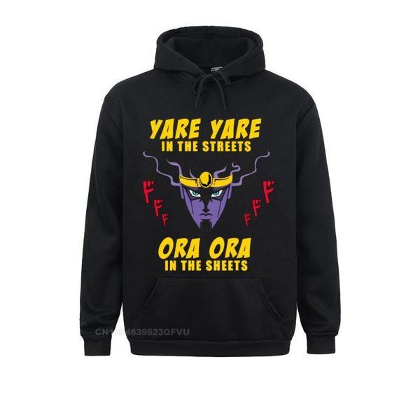 men's hoodies & sweatshirts jojos bizarre adventure cool men yare in the streets clothes summer tees cotton crew neck harajuku, Black 
men's hoodies & sweatshirts jojos bizarre adventure cool men yare in the streets clothes summer tees cotton crew neck harajuku, Black