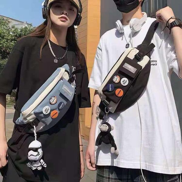 men's t-shirts chest bag male casual single shoulder small backpack female student trend messenger 2021 waist, White;black
men's t-shirts chest bag male casual single shoulder small backpack female student trend messenger 2021 waist, White;black