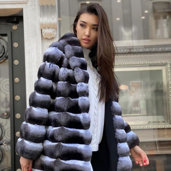 women's fur & faux fursarcar 2021 real rex fashion natural medium imitate chinchilla coat thick warm winter clothes, Black
women's fur & faux fursarcar 2021 real rex fashion natural medium imitate chinchilla coat thick warm winter clothes, Black