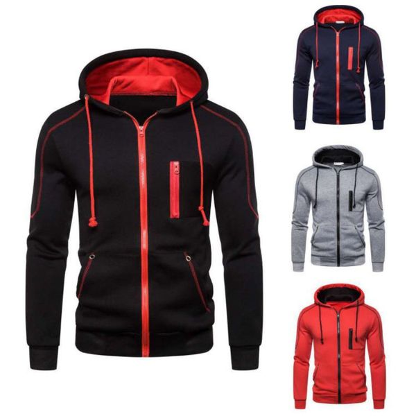 mens sweater autumn leisure sweater men's customized youth hooded long sleeve open bag zipper jacket, Black
mens sweater autumn leisure sweater men's customized youth hooded long sleeve open bag zipper jacket, Black