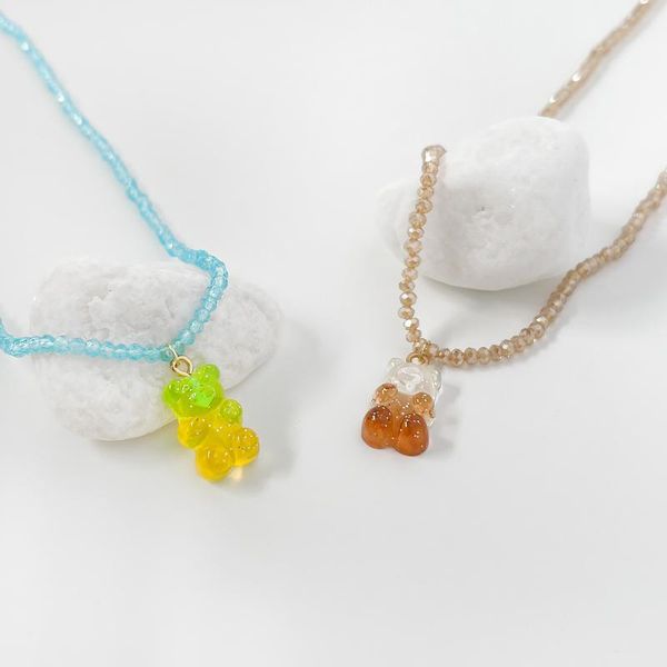 pendant necklaces colorful transparent beaded cartoon bear acrylic necklace for women girls cute clavicle chain jewelry gifts, Silver
pendant necklaces colorful transparent beaded cartoon bear acrylic necklace for women girls cute clavicle chain jewelry gifts, Silver