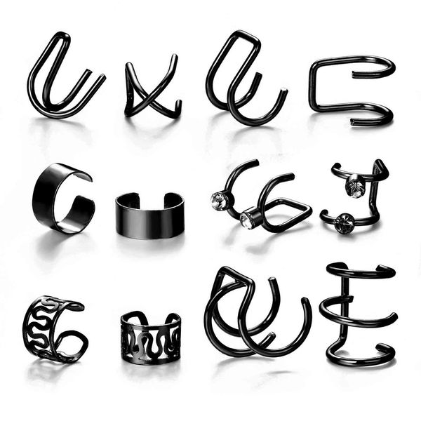 52999 popular set creative simple c-type letter ear clip 12 piece set, Golden;silver
52999 popular set creative simple c-type letter ear clip 12 piece set, Golden;silver