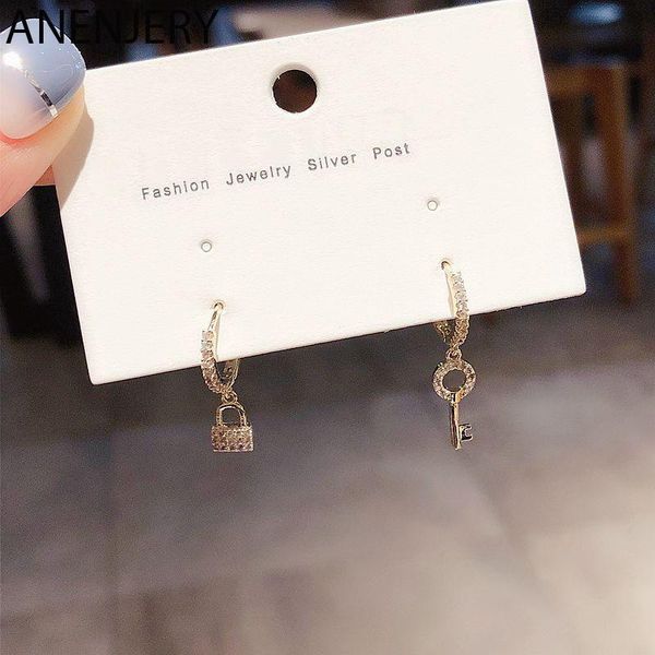 hoop & huggie goldria 925 sterling silver micro inlaid zircon key lock asymmetric earring for women accessories luxury s-e1276, Golden;silver
hoop & huggie goldria 925 sterling silver micro inlaid zircon key lock asymmetric earring for women accessories luxury s-e1276, Golden;silver