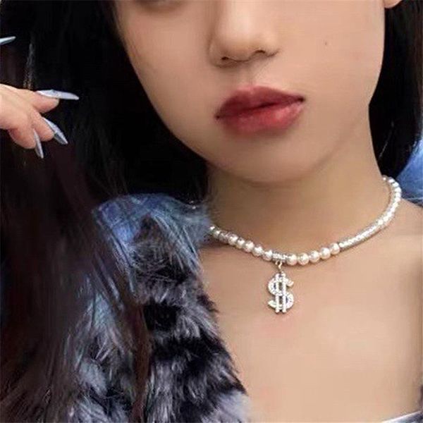 pendant necklaces 2021 fashion rhinestone dollar pearl chain necklace metal splicing clavicle female choker collar jewelry for women, Silver
pendant necklaces 2021 fashion rhinestone dollar pearl chain necklace metal splicing clavicle female choker collar jewelry for women, Silver