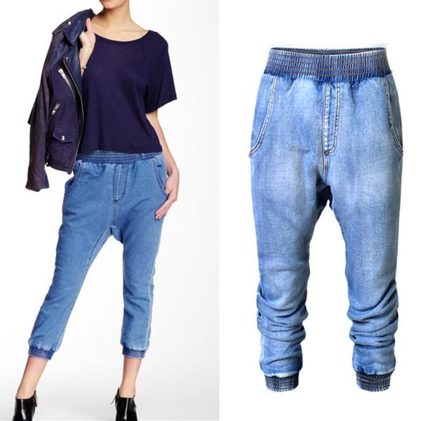 women's jeans fashion calf-length pants loose woman denim pantalon femme, Blue
women's jeans fashion calf-length pants loose woman denim pantalon femme, Blue