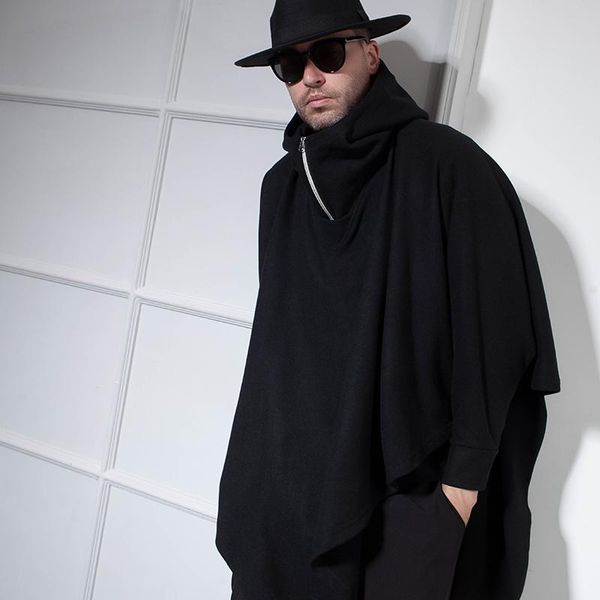 men's wool & blends cloak cape autumn and winter mid-length coat hooded models europe america hip-hop nightclub host str, Black
men's wool & blends cloak cape autumn and winter mid-length coat hooded models europe america hip-hop nightclub host str, Black