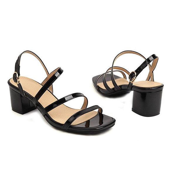 plus size 47 48 women sandals simple solid colors summer shoes square med heels dress party wedding woman, Black
plus size 47 48 women sandals simple solid colors summer shoes square med heels dress party wedding woman, Black