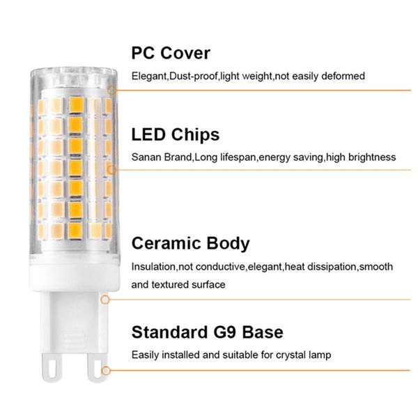 bulbs est g9 led 5w 7w 9w 12w ac220v 240v lamp bulb smd 2835 light replace 30w 40w 50w 70w 90w halogen
bulbs est g9 led 5w 7w 9w 12w ac220v 240v lamp bulb smd 2835 light replace 30w 40w 50w 70w 90w halogen