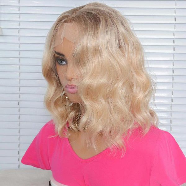 synthetic wigs 613 ombre color short bob wavy lace for women with baby hair body wave t part wig heat resistant fiber, Black
synthetic wigs 613 ombre color short bob wavy lace for women with baby hair body wave t part wig heat resistant fiber, Black