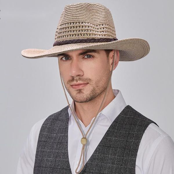 wide brim hats summer hollow out cowboy hat straw dad sun cap lady beach bucket mountaineering big size fedora 58cm 60cm 62cm, Blue;gray
wide brim hats summer hollow out cowboy hat straw dad sun cap lady beach bucket mountaineering big size fedora 58cm 60cm 62cm, Blue;gray