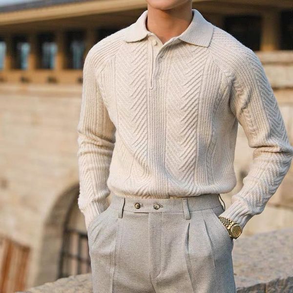 men's sweaters winter thick warm base sweater men casual lapel shirt fashion all-match slim pullover, White;black
men's sweaters winter thick warm base sweater men casual lapel shirt fashion all-match slim pullover, White;black