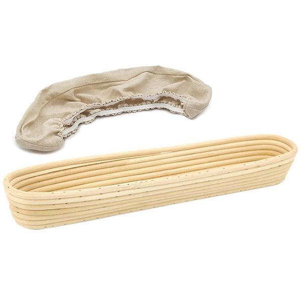 storage baskets 2 pcs 17 inch baguette banneton brotform bread proofing basket natural rattan cane handmade & linen liner cloth
storage baskets 2 pcs 17 inch baguette banneton brotform bread proofing basket natural rattan cane handmade & linen liner cloth