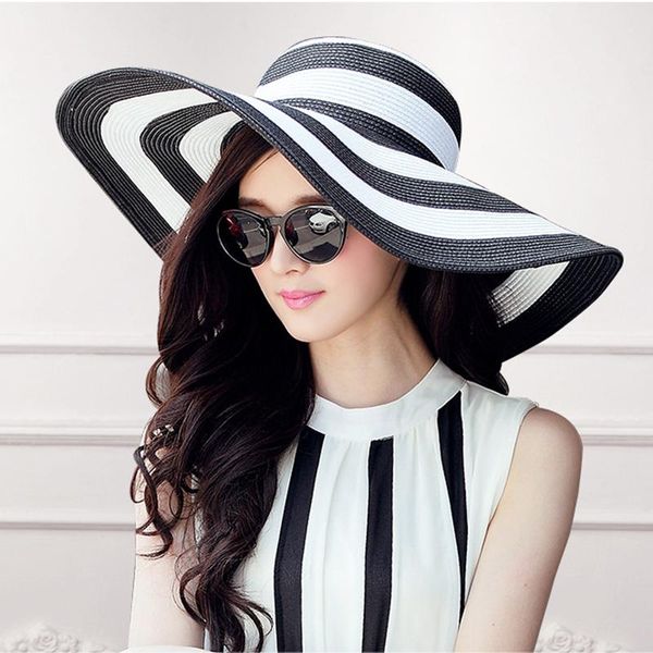 wide brim hats 2021 fashion straw women's classic striped patchwork sun summer girls outdoor large anti-uv beach cap gorras, Blue;gray
wide brim hats 2021 fashion straw women's classic striped patchwork sun summer girls outdoor large anti-uv beach cap gorras, Blue;gray