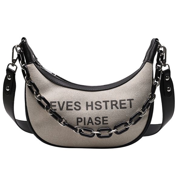 canvas underarm bag young women new fashion trend english alphabet chain net celebrity same paragraph shoulder messenger moon dumpling bag, Black;red
canvas underarm bag young women new fashion trend english alphabet chain net celebrity same paragraph shoulder messenger moon dumpling bag, Black;red