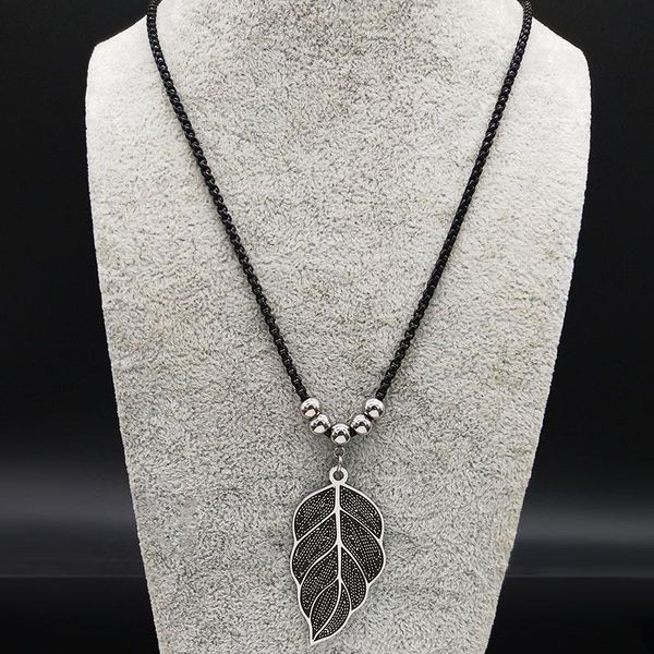 pendant necklaces 2021 leaf stainless steel chain necklace women silver color bead jewelry cadenas de acero inoxidable para mujer n564
pendant necklaces 2021 leaf stainless steel chain necklace women silver color bead jewelry cadenas de acero inoxidable para mujer n564