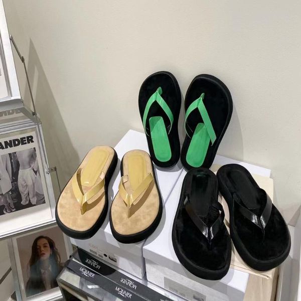 slippers concise comfort women 2021 summer flip flops thick bottom shoes genuine leather outdoor designer, Black
slippers concise comfort women 2021 summer flip flops thick bottom shoes genuine leather outdoor designer, Black