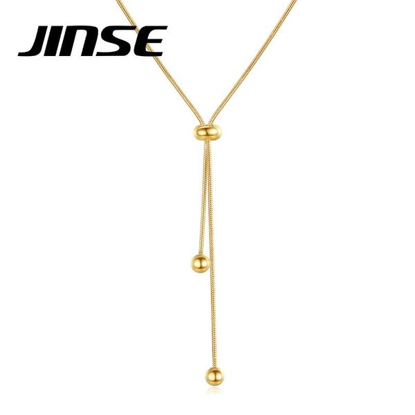 pendant necklaces jinse 316lstainless steel round bead necklace for women fashion jewelry long snake chain double ball collier femme gifts, Silver
pendant necklaces jinse 316lstainless steel round bead necklace for women fashion jewelry long snake chain double ball collier femme gifts, Silver