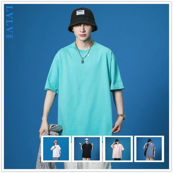 men's t-shirts 20 grams heavy cotton round neck blank short sleeve t-shirt male european and american tide brand diy map printed logo., White;black
men's t-shirts 20 grams heavy cotton round neck blank short sleeve t-shirt male european and american tide brand diy map printed logo., White;black