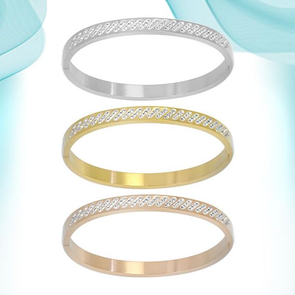 bangle women's wrist bracelets beveled exaggerated stainless steel bracelet korean fashion full diamond buckle personalized, Black
bangle women's wrist bracelets beveled exaggerated stainless steel bracelet korean fashion full diamond buckle personalized, Black