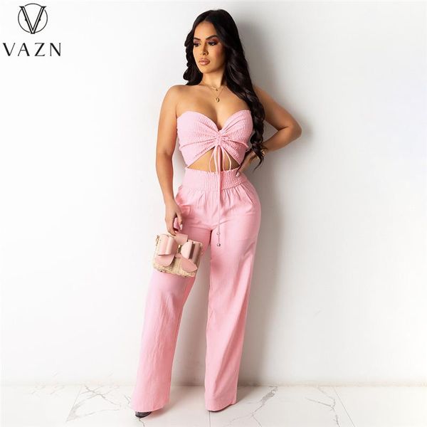 women's two piece pants vazn 2021 women fashion street girl style sets sleeveless short elastic pockets long pure color, White
women's two piece pants vazn 2021 women fashion street girl style sets sleeveless short elastic pockets long pure color, White