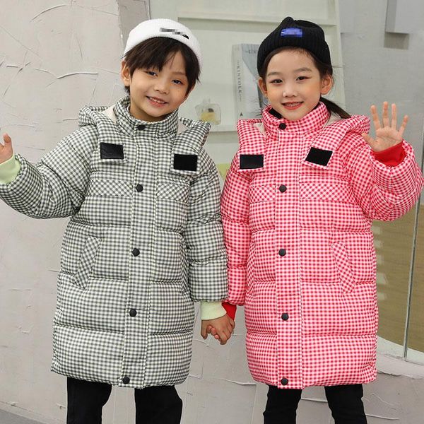 down coat long cotton girls boys jackets kids winter warm plaid coats 2021 baby's hooded zippered windproof children's clothes, Blue;gray
down coat long cotton girls boys jackets kids winter warm plaid coats 2021 baby's hooded zippered windproof children's clothes, Blue;gray