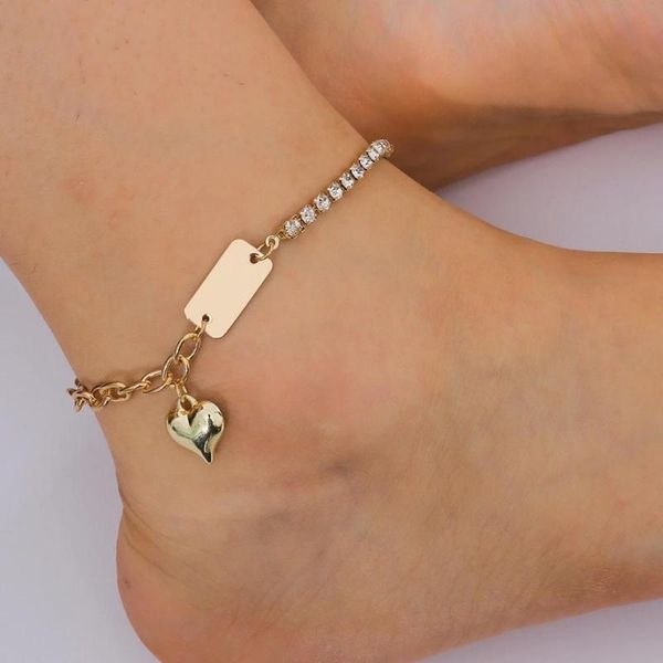 anklets 1pc romantic heart pendant for women bohemian rhinestone chain foot bracelet female summer beach party jewelry gift, Red;blue
anklets 1pc romantic heart pendant for women bohemian rhinestone chain foot bracelet female summer beach party jewelry gift, Red;blue