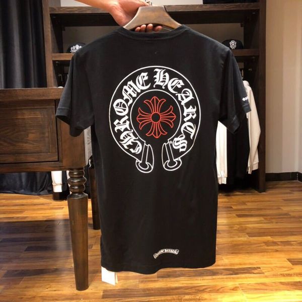 kr american fashion brand horseshoe ch short t-shirt red cross men's and women's lovers' large half sleeve top, White;black
kr american fashion brand horseshoe ch short t-shirt red cross men's and women's lovers' large half sleeve top, White;black