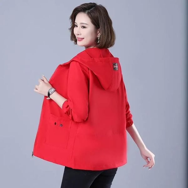 women's jackets mother with lining windbreaker women short coat 2021 autumn korean loose thinner hooded jacket zipper 838, Black;brown
women's jackets mother with lining windbreaker women short coat 2021 autumn korean loose thinner hooded jacket zipper 838, Black;brown