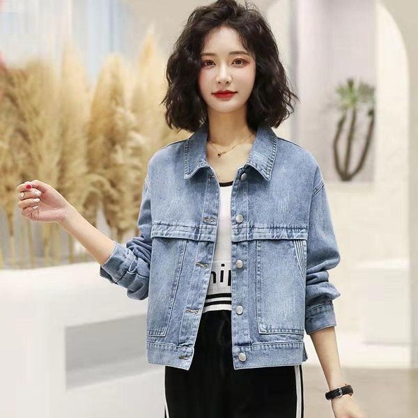 women's jackets 2021spring and autumn women's leisure denim jacket korean female loose fashion short embroidered letter student coa, Black;brown
women's jackets 2021spring and autumn women's leisure denim jacket korean female loose fashion short embroidered letter student coa, Black;brown