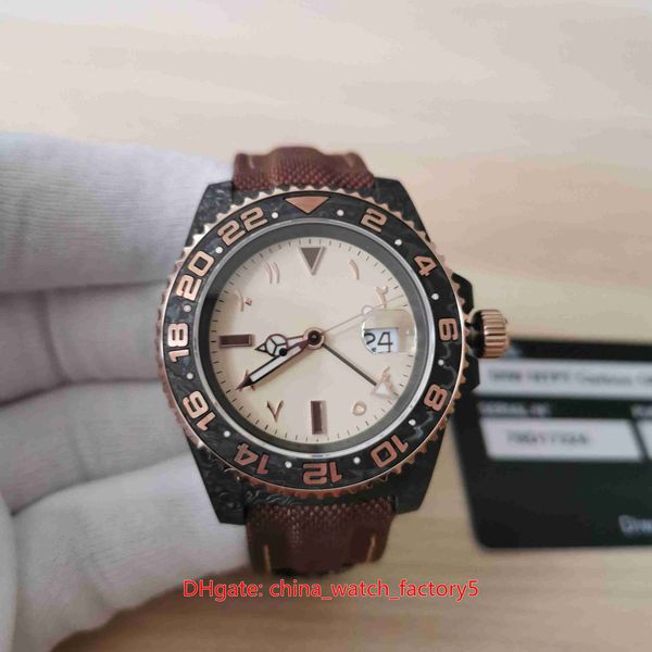 super quality watches 40mm gmt diw carbon fiber leather bands sapphire glass cal.3186 movement transparent mechanical automatic mens watch m, Slivery;brown
super quality watches 40mm gmt diw carbon fiber leather bands sapphire glass cal.3186 movement transparent mechanical automatic mens watch m, Slivery;brown
