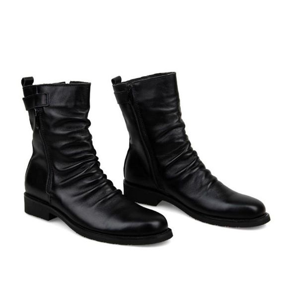 boots mid-calf men autumn winter genuine leather warm snow british style fashion round toe zipper motorcycle 37-44, Black
boots mid-calf men autumn winter genuine leather warm snow british style fashion round toe zipper motorcycle 37-44, Black