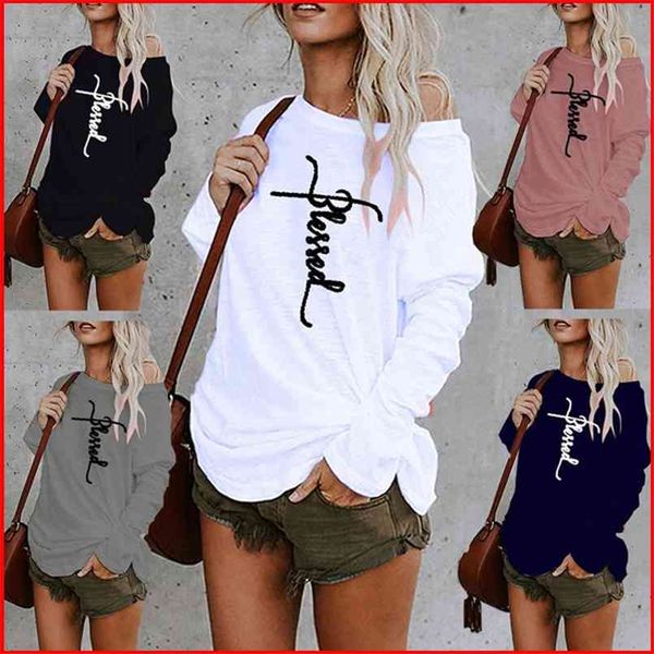 off shoulder letters printed women fashion casual autumn o neck long sleeved loose t shirt plus size cotton pullovers 210708, White
off shoulder letters printed women fashion casual autumn o neck long sleeved loose t shirt plus size cotton pullovers 210708, White