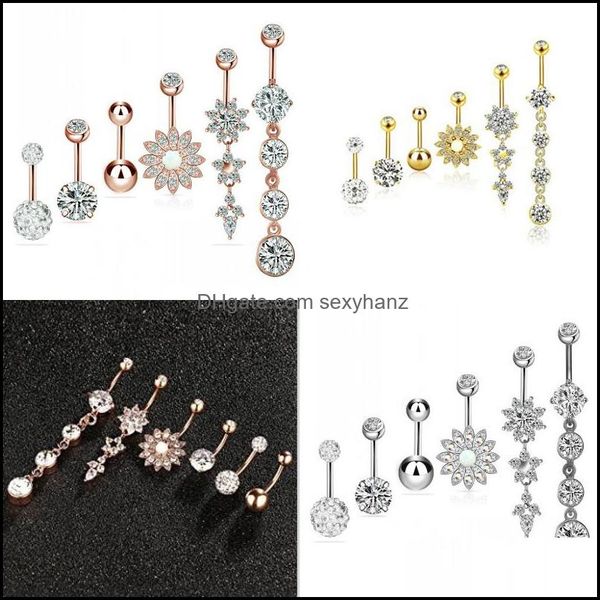 navel & bell button rings body jewelry 6colors piercing belly dangle aessories charming bar 194 w2 drop delivery 2021 wi8yh, Silver 
navel & bell button rings body jewelry 6colors piercing belly dangle aessories charming bar 194 w2 drop delivery 2021 wi8yh, Silver