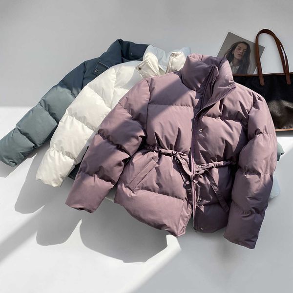 women winter coat long sleeve down cotton korean short thickened bread parkas 210607, Black
women winter coat long sleeve down cotton korean short thickened bread parkas 210607, Black
