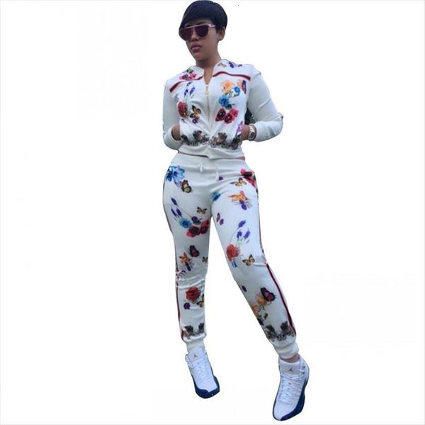 two piece set print womens pants butterfly flower tracksuit runway jacket joggers matching sweat suits winter ensemble femme, White
two piece set print womens pants butterfly flower tracksuit runway jacket joggers matching sweat suits winter ensemble femme, White