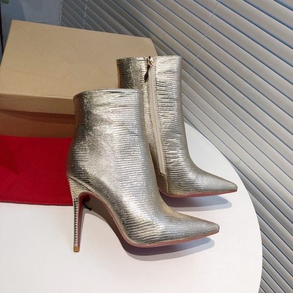 2021 red bottom shoes fashion high heels for women party wedding triple black nude yellow pink glitter spikes pointed toes pumps dress shoe