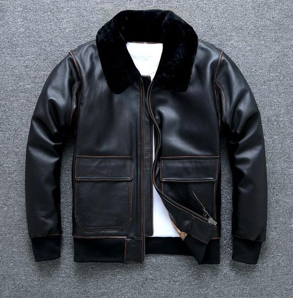 jacket.winter .genuine warm g1 bomber cowhide clothes.quality coat.man.plus size leather clothing men's & faux, Black
jacket.winter .genuine warm g1 bomber cowhide clothes.quality coat.man.plus size leather clothing men's & faux, Black