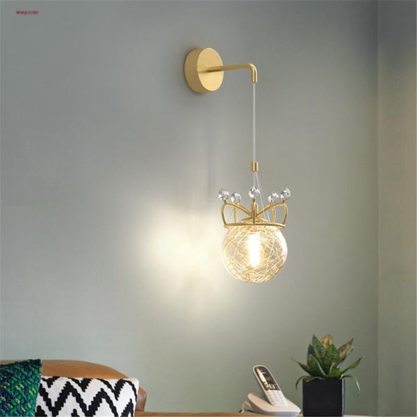 wall lamp nordic luxury crystal metal gold crown glass ball led children girls bedroom bedside romantic night lights home deco
wall lamp nordic luxury crystal metal gold crown glass ball led children girls bedroom bedside romantic night lights home deco