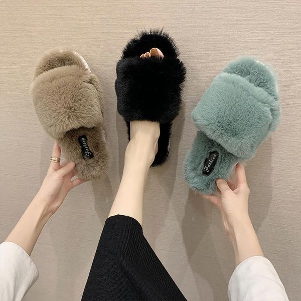 shoes plush slippers for adults low slides fashion fur massage luxury rome fabric hoof heels basic pu rubber ladies', Black
shoes plush slippers for adults low slides fashion fur massage luxury rome fabric hoof heels basic pu rubber ladies', Black