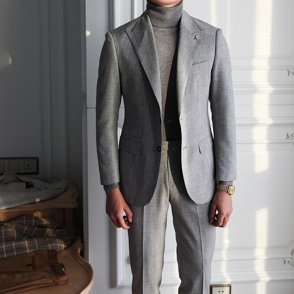men's suits & blazers casual suit men's long sleeve business men tuxedo grey dress gentleman's single breasted fashion trajes d, White;black
men's suits & blazers casual suit men's long sleeve business men tuxedo grey dress gentleman's single breasted fashion trajes d, White;black