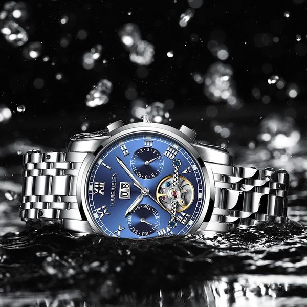 wristwatches 2021 men's watch business mechanical multi-functional waterproof fashion casual mens watches, Slivery;brown
wristwatches 2021 men's watch business mechanical multi-functional waterproof fashion casual mens watches, Slivery;brown