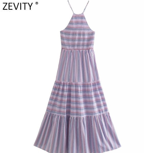 zevity women fashion colorful stripe print sleeveless elastic halter dress female backless lace up boho midi vestido ds8246 210419, Black;gray
zevity women fashion colorful stripe print sleeveless elastic halter dress female backless lace up boho midi vestido ds8246 210419, Black;gray