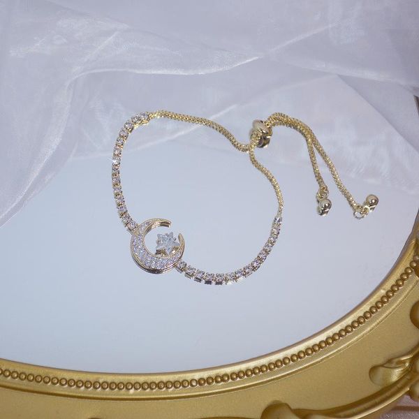 charm bracelets 14k gold plated fine jewelry exquisite flashing zircon star and moon luxury for woman ins selling bracelet, Golden;silver
charm bracelets 14k gold plated fine jewelry exquisite flashing zircon star and moon luxury for woman ins selling bracelet, Golden;silver