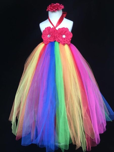 girl's dresses girls rainbow tutu baby flower long dress kids fluffy tulle ball gown with headband set children costume party, Red;yellow
girl's dresses girls rainbow tutu baby flower long dress kids fluffy tulle ball gown with headband set children costume party, Red;yellow