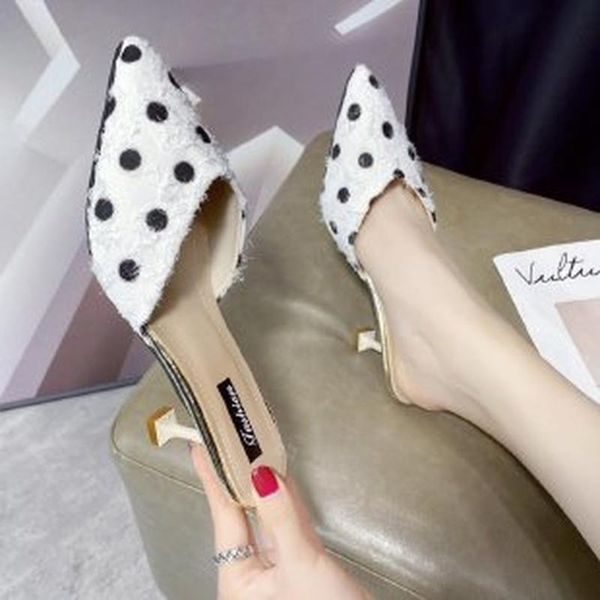 sandals women fashion classic dots flock high heels shoes pointed toe slip-on paltform wedding dress plus size 35-39, Black
sandals women fashion classic dots flock high heels shoes pointed toe slip-on paltform wedding dress plus size 35-39, Black