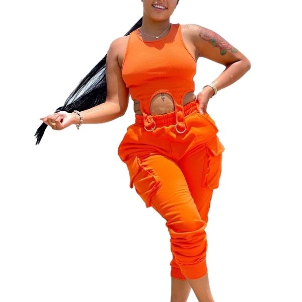 cm.yaya women set solid sleeveless crop pencil pants with pockets active tracksuit fashion casual outfits summer workouts 220315, White
cm.yaya women set solid sleeveless crop pencil pants with pockets active tracksuit fashion casual outfits summer workouts 220315, White