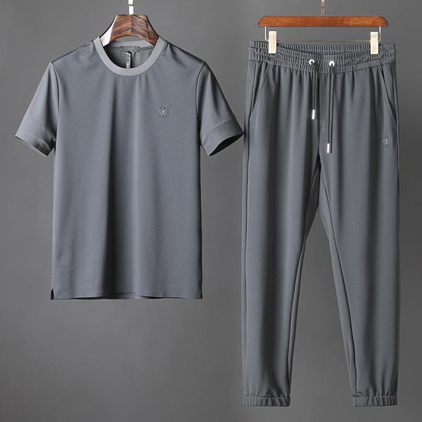 men's tracksuits minglu summer thin mens sets (t-shirts+pants) luxury short sleeve mesh ventilative casual male fashion slim sport man, Gray
men's tracksuits minglu summer thin mens sets (t-shirts+pants) luxury short sleeve mesh ventilative casual male fashion slim sport man, Gray