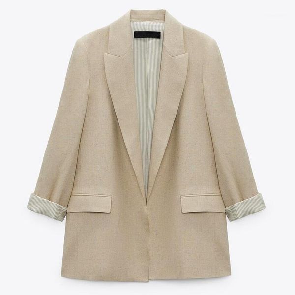 women's suits & blazers nice spring autumn women fashion vintage linen blazer coat casual solid suit outwear elegant office lady jacket, White;black
women's suits & blazers nice spring autumn women fashion vintage linen blazer coat casual solid suit outwear elegant office lady jacket, White;black
