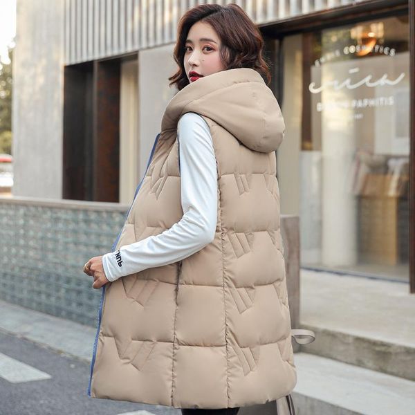 women's vests 2021 fashion wear on both sides long vest women thicken warm cotton padded winter sleeveless jacket waistcoat hooded, Black;white
women's vests 2021 fashion wear on both sides long vest women thicken warm cotton padded winter sleeveless jacket waistcoat hooded, Black;white